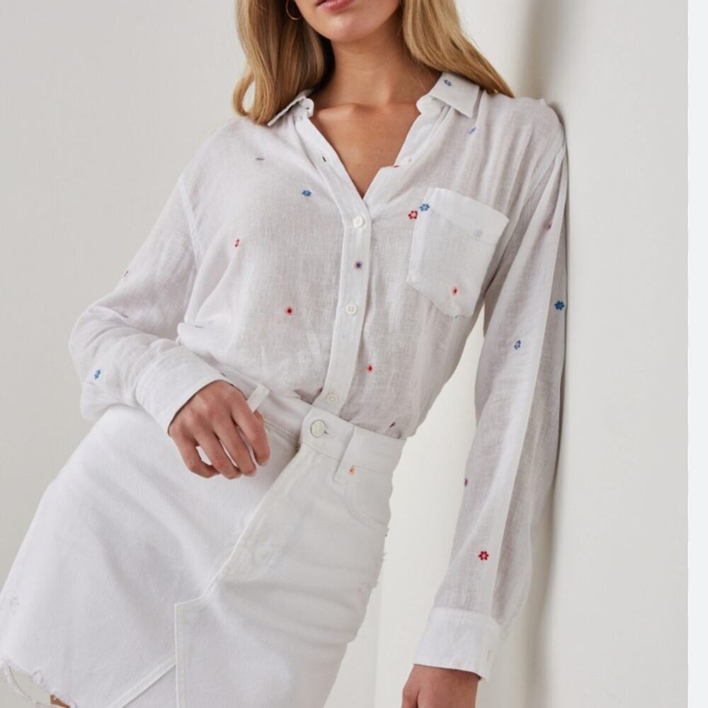 Rails Charli Shirt With Daisy Embroidery